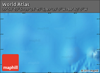 Physical Map of the Area around 39° 39' 14" S, 89° 10' 30" W