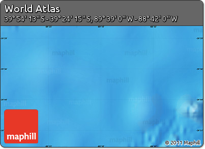 Physical Map of the Area around 39° 39' 14" S, 89° 10' 30" W