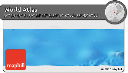 Physical Panoramic Map of the Area around 39° 39' 14" S, 89° 10' 30" W