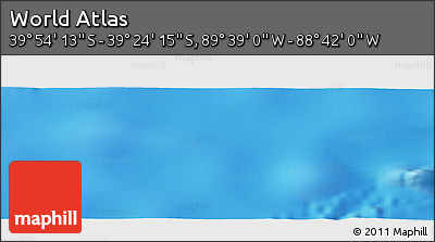 Physical Panoramic Map of the Area around 39° 39' 14" S, 89° 10' 30" W
