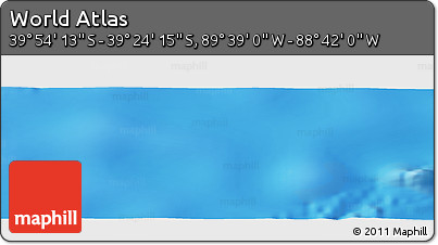 Physical Panoramic Map of the Area around 39° 39' 14" S, 89° 10' 30" W