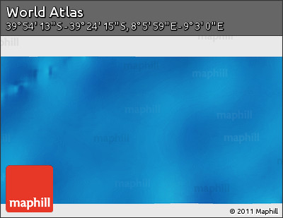 Physical 3D Map of the Area around 39° 39' 14" S, 8° 34' 29" E