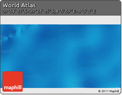 Physical 3D Map of the Area around 39° 39' 14" S, 8° 34' 29" E