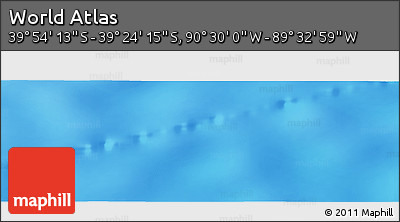 Physical Panoramic Map of the Area around 39° 39' 14" S, 90° 1' 30" W