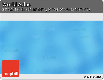 Physical 3D Map of the Area around 39° 39' 14" S, 93° 25' 30" W