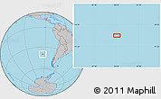 Gray Location Map of the area around 39° 39' 14" S, 94° 16' 30" W