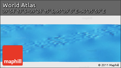 Physical Panoramic Map of the Area around 39° 39' 14" S, 96° 7' 30" E