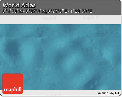 Satellite 3D Map of the Area around 3° 19' 33" N, 0° 55' 29" E