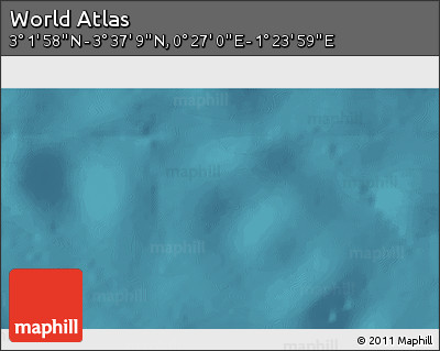 Satellite 3D Map of the Area around 3° 19' 33" N, 0° 55' 29" E