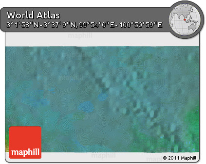 Satellite 3D Map of the Area around 3° 19' 33" N, 100° 22' 30" E