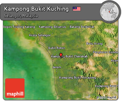 Satellite Map of Kampong Bukit Kuching