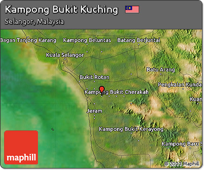 Satellite Map of Kampong Bukit Kuching