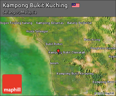Satellite Map of Kampong Bukit Kuching