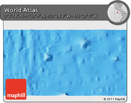 Physical 3D Map of the Area around 3° 19' 33" N, 101° 55' 30" W