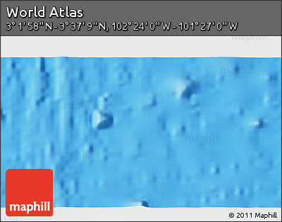 Physical 3D Map of the Area around 3° 19' 33" N, 101° 55' 30" W