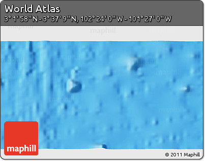 Physical 3D Map of the Area around 3° 19' 33" N, 101° 55' 30" W