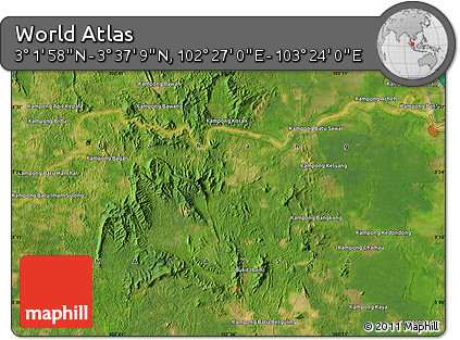 Satellite Map of the Area around 3° 19' 33" N, 102° 55' 30" E