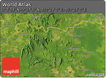 Satellite Map of the Area around 3° 19' 33" N, 102° 55' 30" E