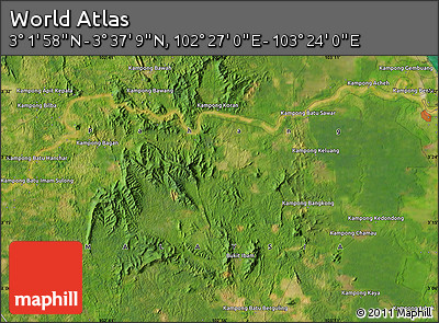 Satellite Map of the Area around 3° 19' 33" N, 102° 55' 30" E
