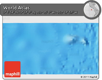 Physical 3D Map of the Area around 3° 19' 33" N, 102° 46' 30" W