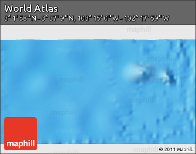 Physical 3D Map of the Area around 3° 19' 33" N, 102° 46' 30" W