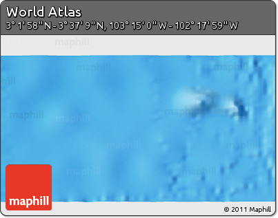 Physical 3D Map of the Area around 3° 19' 33" N, 102° 46' 30" W