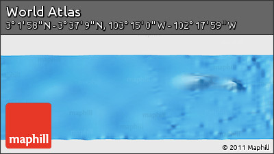 Physical Panoramic Map of the Area around 3° 19' 33" N, 102° 46' 30" W