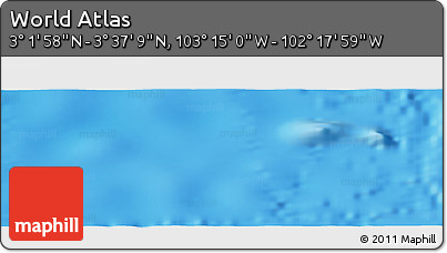 Physical Panoramic Map of the Area around 3° 19' 33" N, 102° 46' 30" W