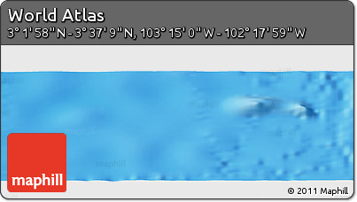 Shaded Relief Panoramic Map of the Area around 3° 19' 33" N, 102° 46' 30" W