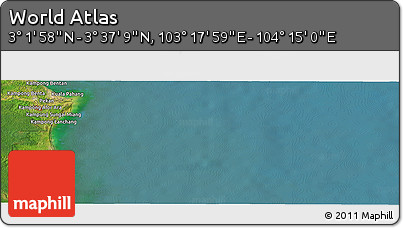 Satellite Panoramic Map of the Area around 3° 19' 33" N, 103° 46' 30" E