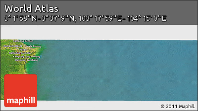 Satellite Panoramic Map of the Area around 3° 19' 33" N, 103° 46' 30" E