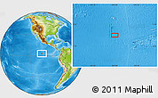 Physical Location Map of the area around 3° 19' 33" N, 104° 28' 29" W