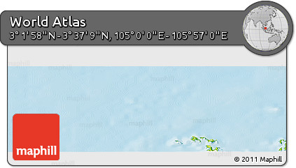 Physical Panoramic Map of the Area around 3° 19' 33" N, 105° 28' 29" E