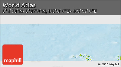 Physical Panoramic Map of the Area around 3° 19' 33" N, 105° 28' 29" E