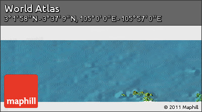 Satellite Panoramic Map of the Area around 3° 19' 33" N, 105° 28' 29" E