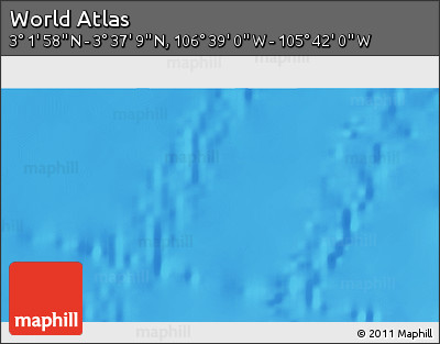 Physical 3D Map of the Area around 3° 19' 33" N, 106° 10' 30" W