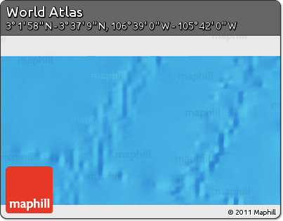 Physical 3D Map of the Area around 3° 19' 33" N, 106° 10' 30" W