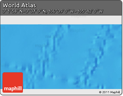 Political 3D Map of the Area around 3° 19' 33" N, 106° 10' 30" W