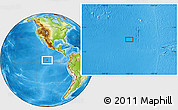 Physical Location Map of the area around 3° 19' 33" N, 106° 10' 30" W