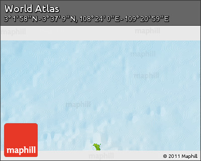 Physical 3D Map of the Area around 3° 19' 33" N, 108° 52' 30" E