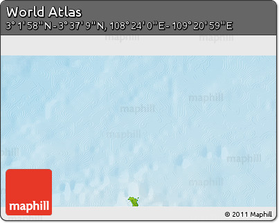 Physical 3D Map of the Area around 3° 19' 33" N, 108° 52' 30" E