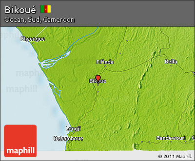 Physical 3D Map of Bikoué