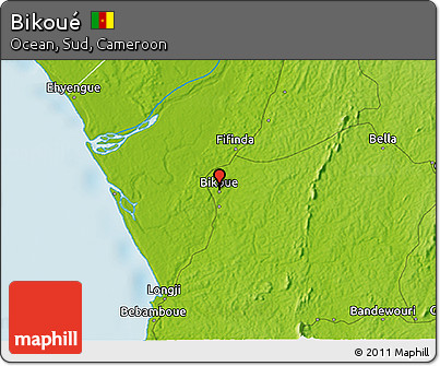 Physical 3D Map of Bikoué