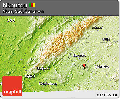 Physical 3D Map of Nkoutou