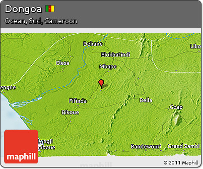 Physical Panoramic Map of Dongoa