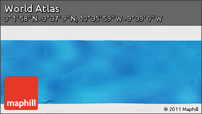 Physical Panoramic Map of the Area around 3° 19' 33" N, 10° 7' 30" W