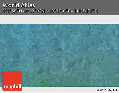 Satellite 3D Map of the Area around 3° 19' 33" N, 111° 25' 30" E