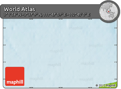 Physical Map of the Area around 3° 19' 33" N, 112° 16' 30" E