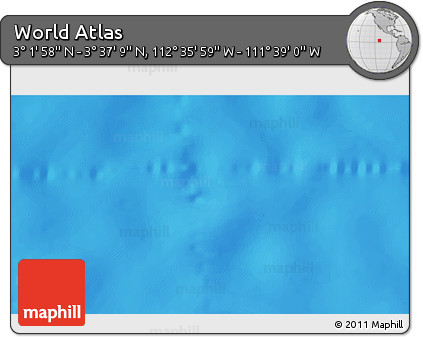 Physical 3D Map of the Area around 3° 19' 33" N, 112° 7' 30" W