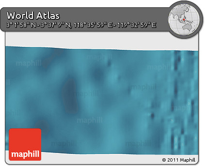 Satellite 3D Map of the Area around 3° 19' 33" N, 119° 4' 29" E